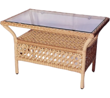 Стол плетенный кофейный для летней веранды